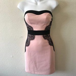 Pink and Black Bodycon Dress NWT